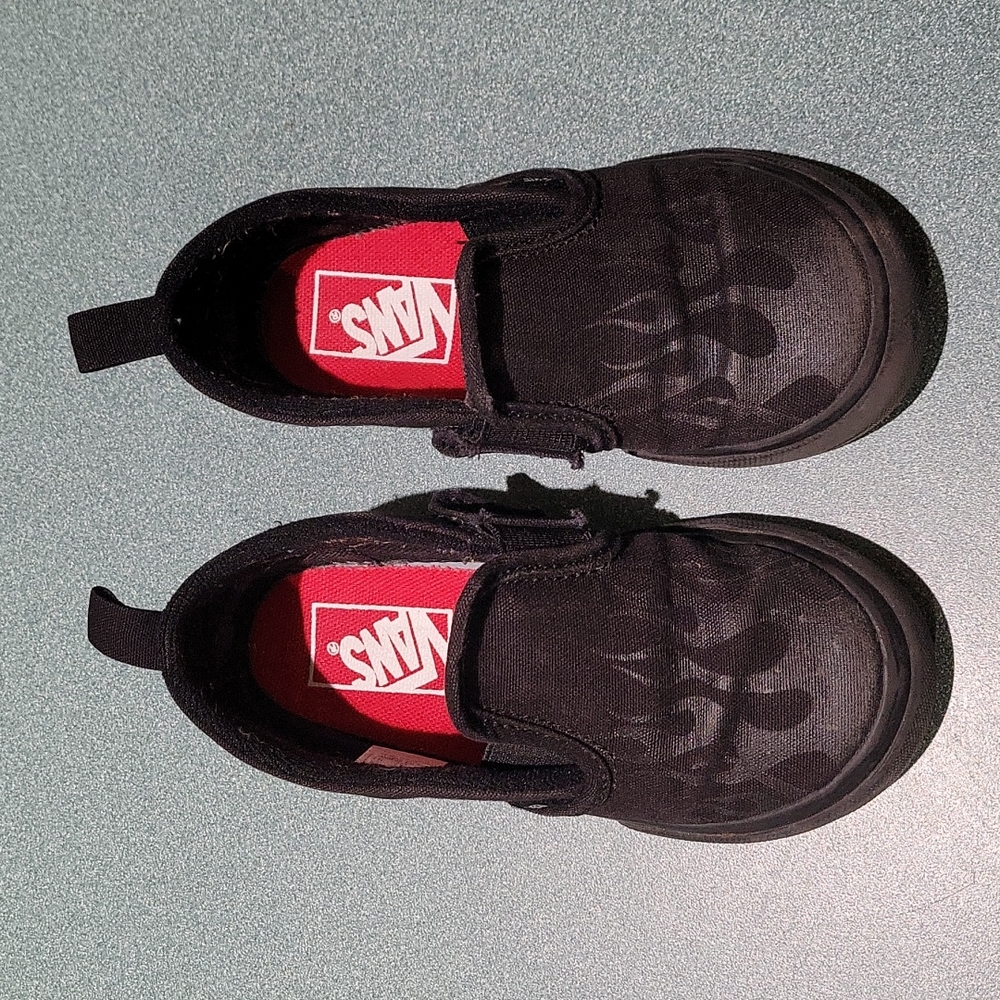 Vans Toddler 8.5 Flame Sneaker Slip On Shoes